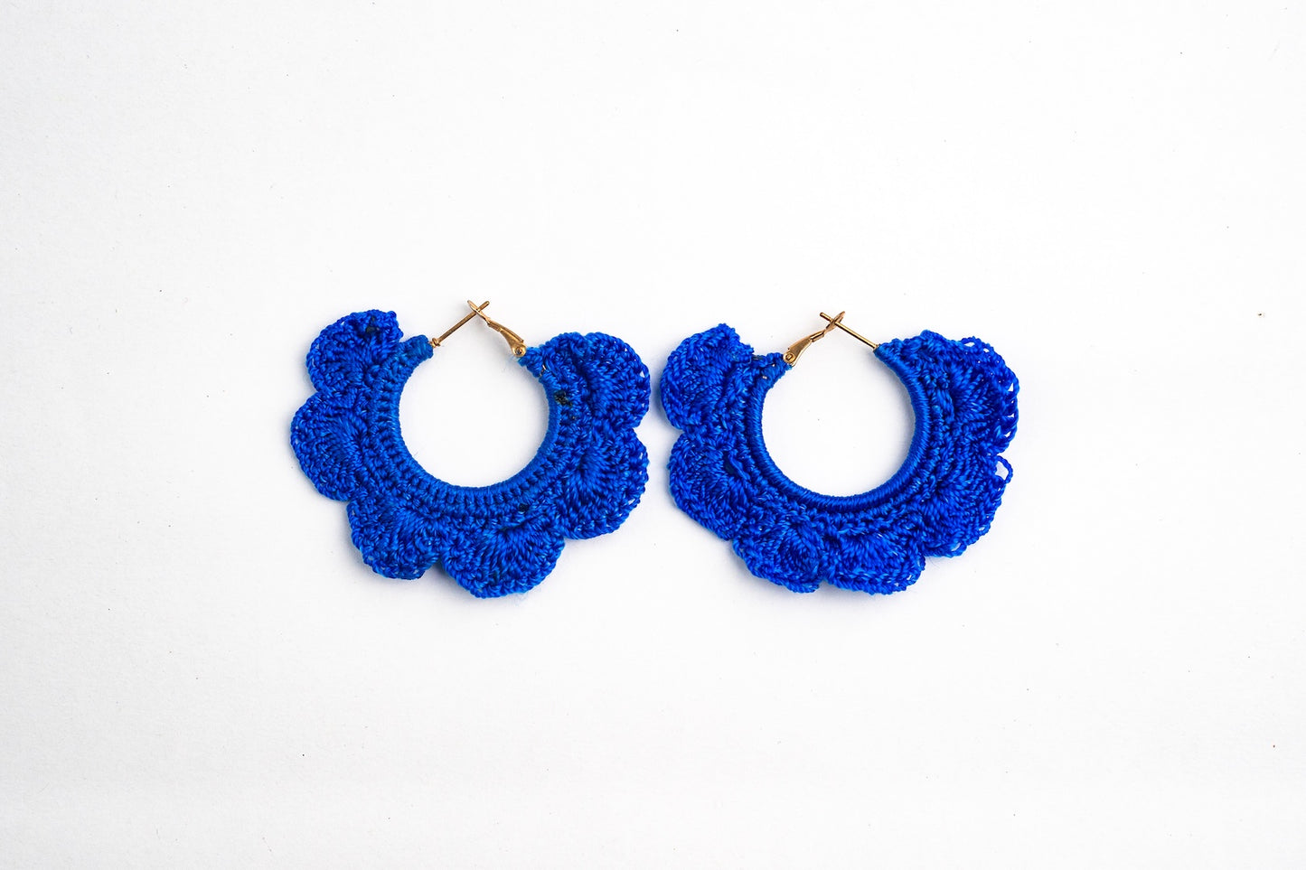 Aretes Flor Tejida