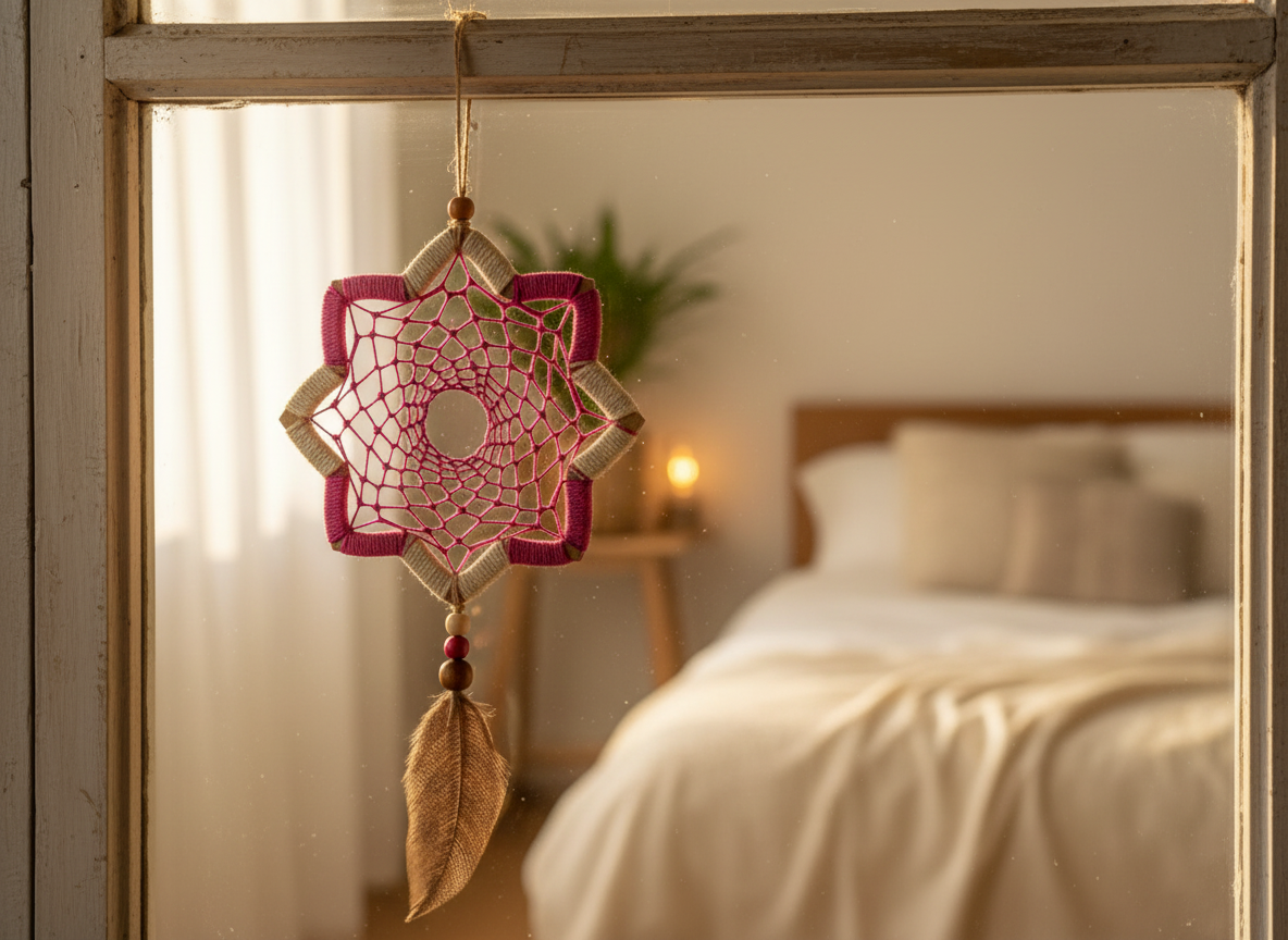 🌸 Atrapasueños Flor de Loto Rosa