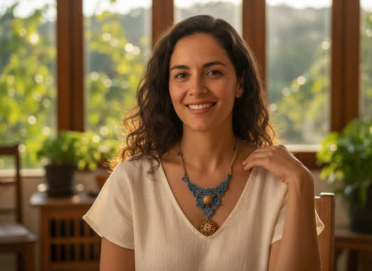 Collar "Raíz Celeste"