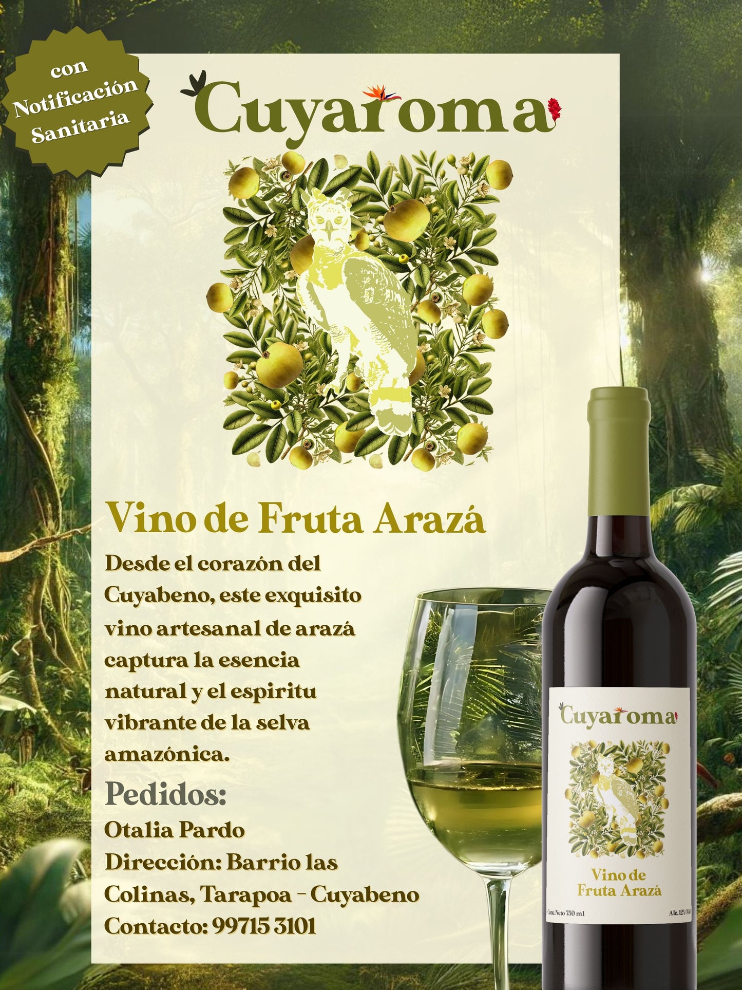 Cuyaroma, Vino de fruta de Arazá