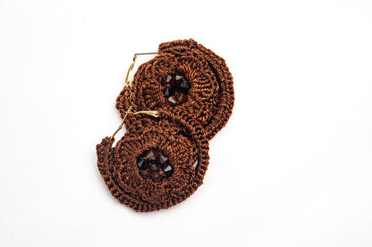 Aretes Café Flor