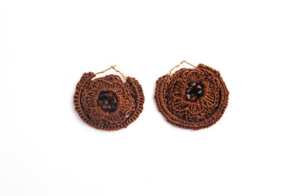 Aretes Café Flor