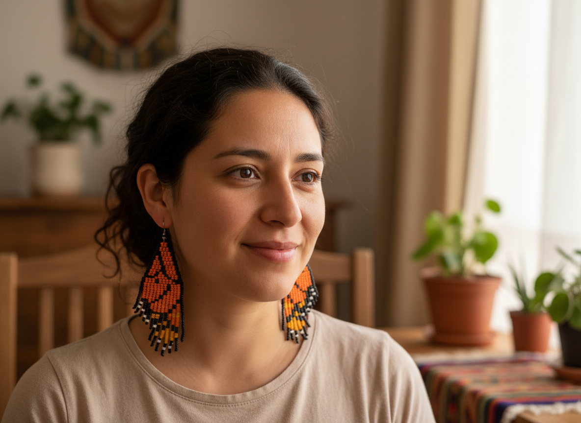 Aretes “Alas de Fuego mariposa Monarca”