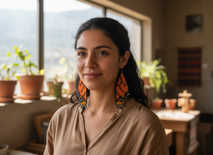 Aretes “Alas de Fuego mariposa Monarca”