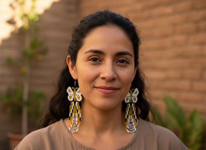 Aretes “Mariposa Dorada Amazónica”