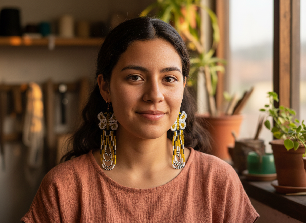 Aretes “Mariposa Dorada Amazónica”