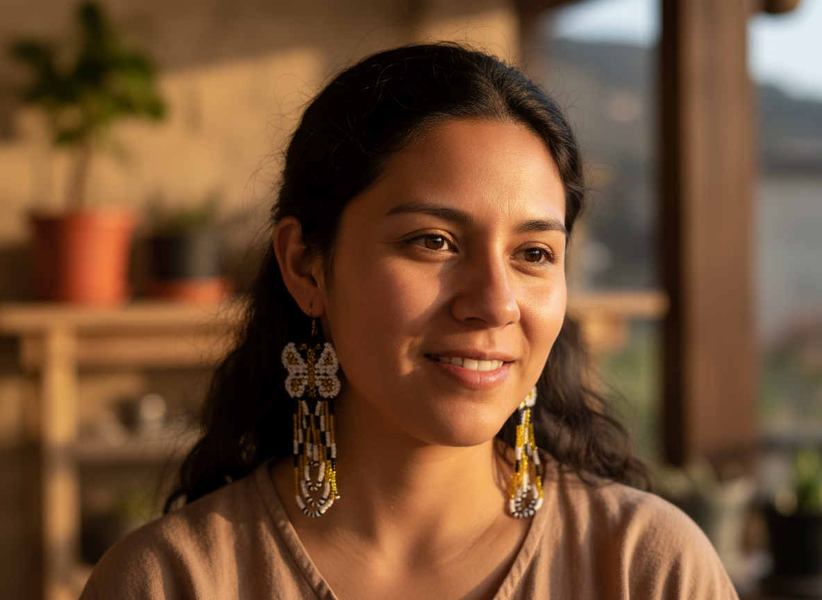 Aretes “Mariposa Dorada Amazónica”