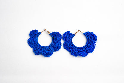 Aretes Flor Tejida