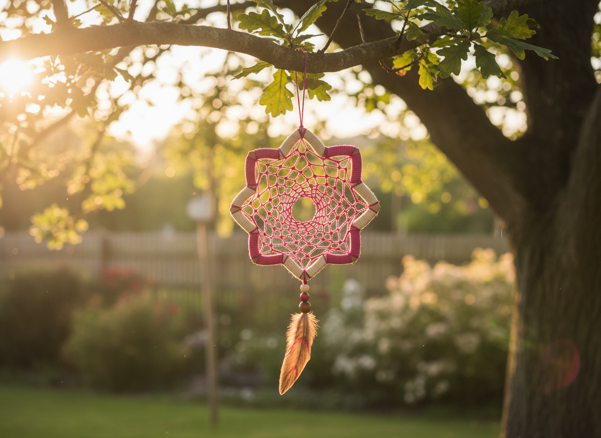 🌸 Atrapasueños Flor de Loto Rosa
