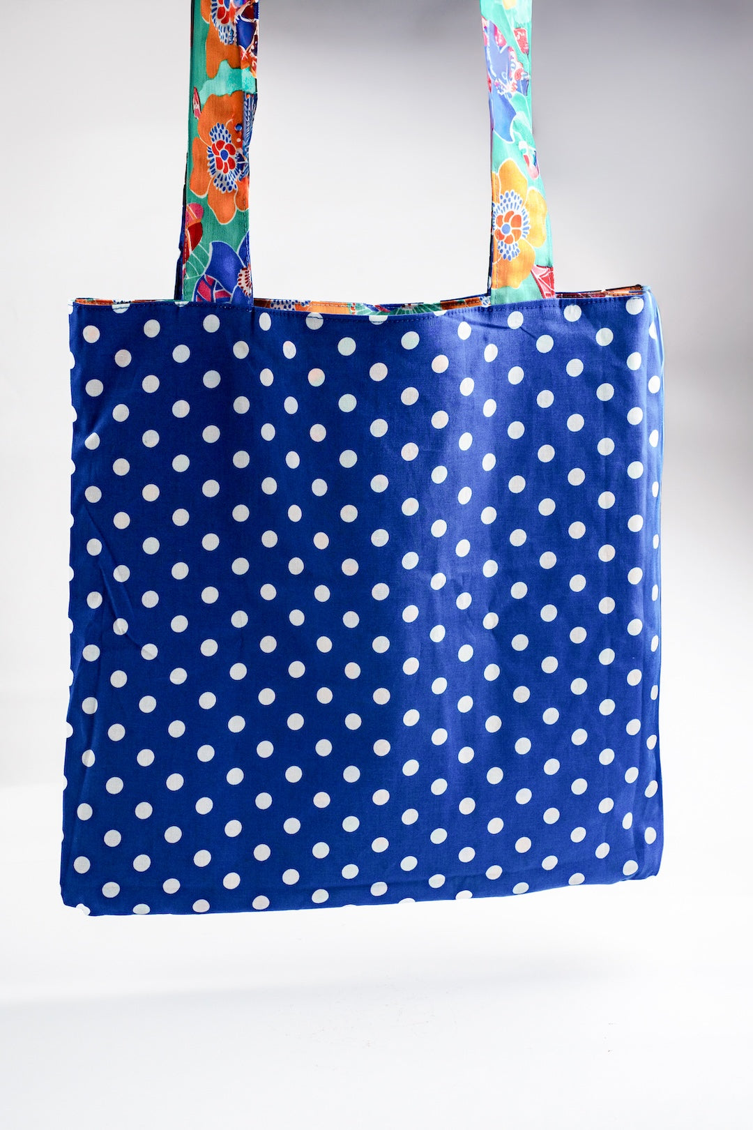 Bolso Azul Puntos Blancos