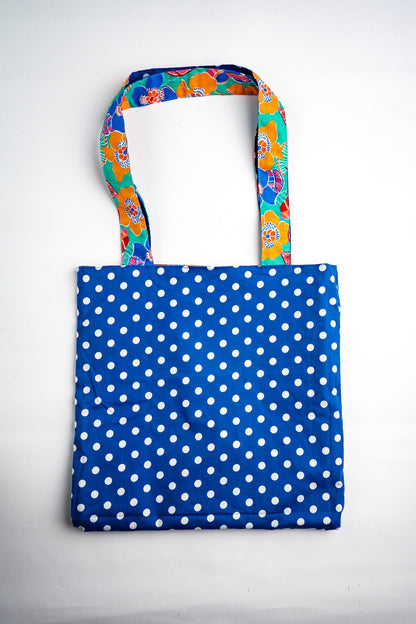 Bolso Azul Puntos Blancos