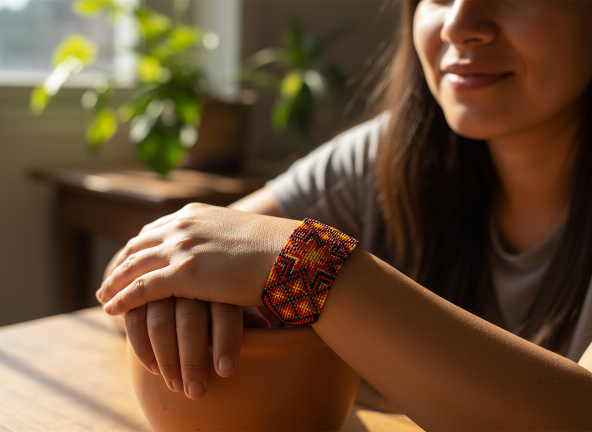 Brazalete estrella geométrica