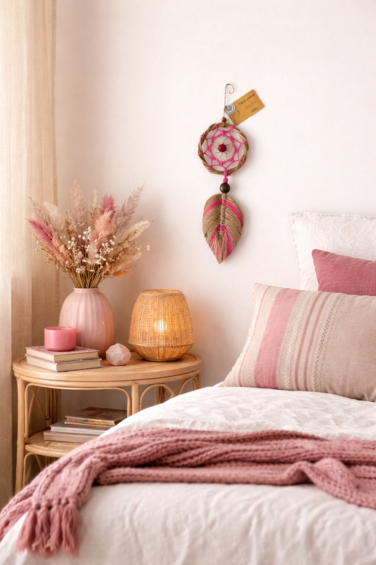 Atrapasueño Naturaleza Rosa