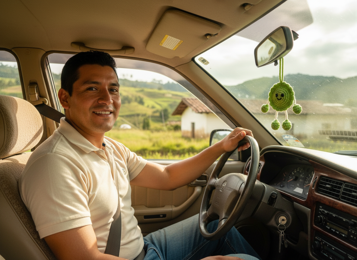 Colgante Daysi Verde agua