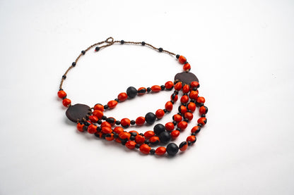 Collar Huayruro 5 Hebras Nativas