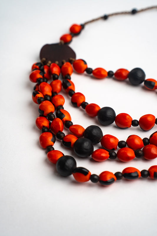 Collar Huayruro 5 Hebras Nativas