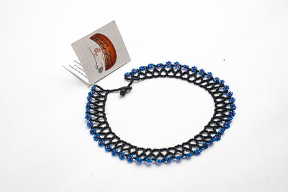 Collar Jardín de Pétalos Azules