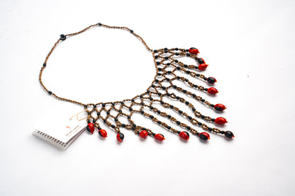 Collar Pechera Tejido Semilla