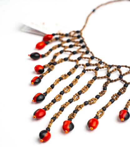 Collar Pechera Tejido Semilla