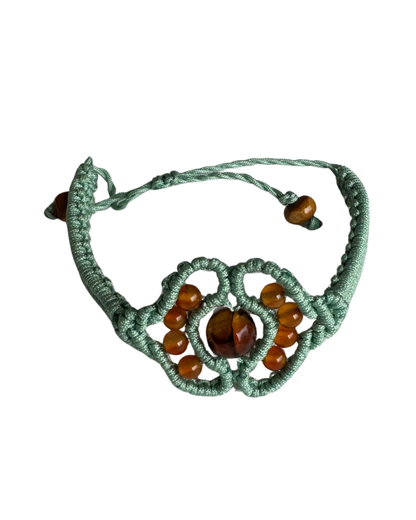 Manilla " Flor verde agua"