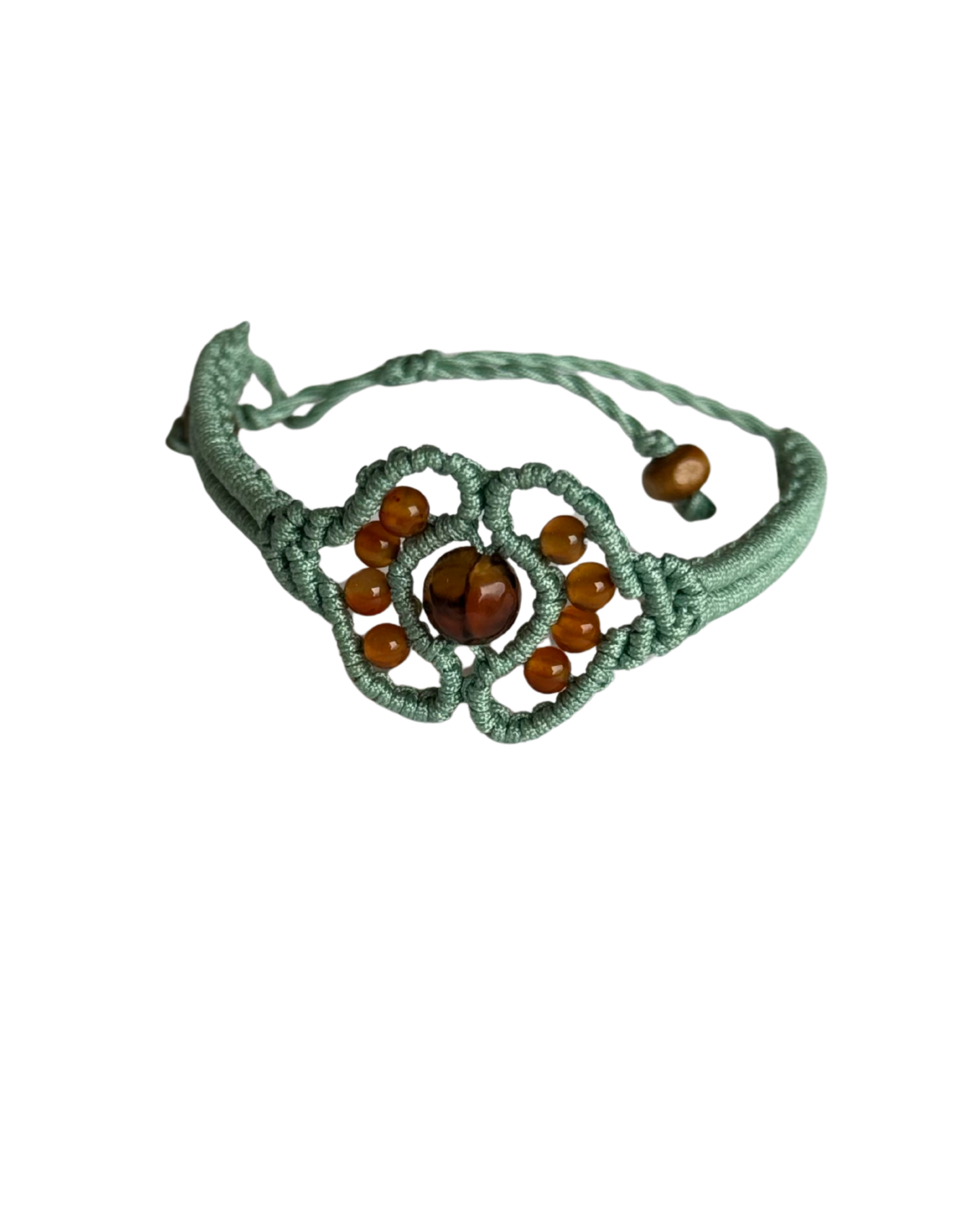 Manilla " Flor verde agua"