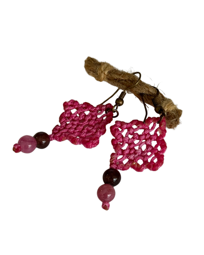 Aretes "Rosa del Atardecer"