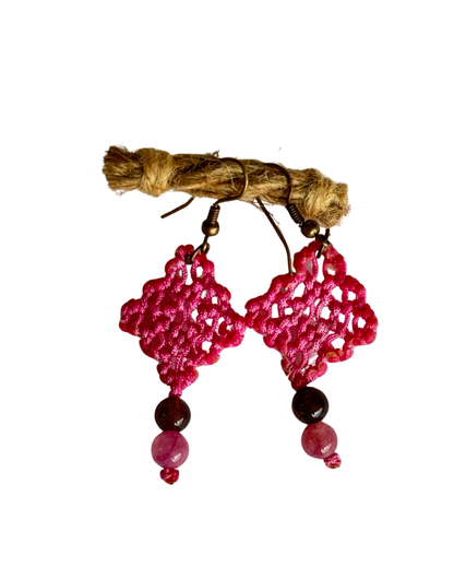 Aretes "Rosa del Atardecer"