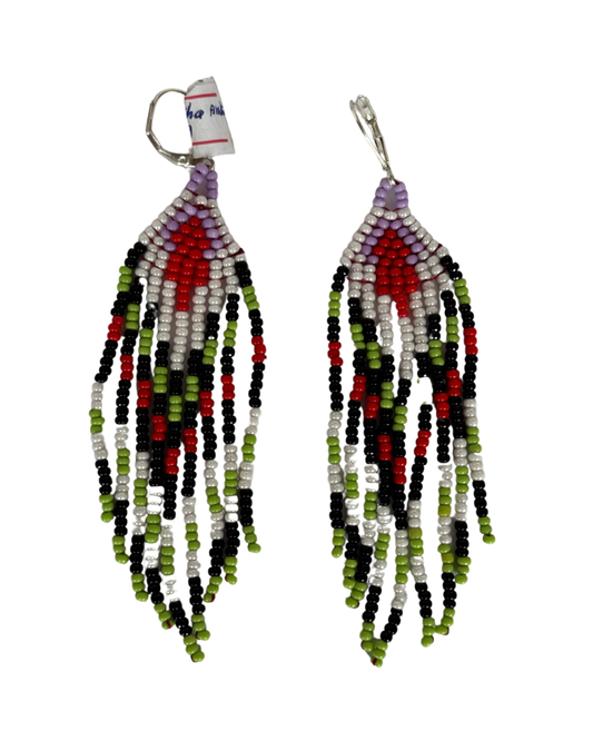 Aretes cascada multicolor