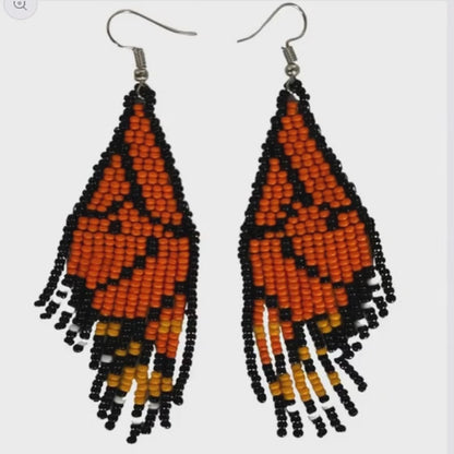 Aretes “Alas de Fuego mariposa Monarca”